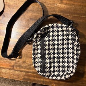 Baggu Houndstooth Black White Crossbody